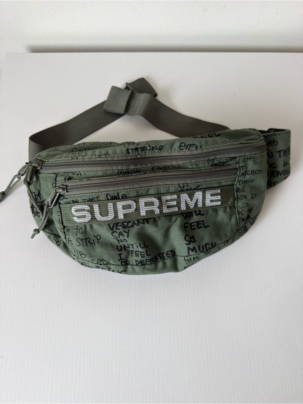 Supreme SS23 Field Waist Bag Olive Gonz Mark Gonzales Graffiti
